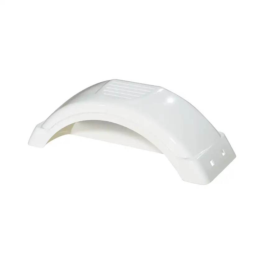 Fulton 12 in. Top & Side Step Black Trailer Fender FL008541