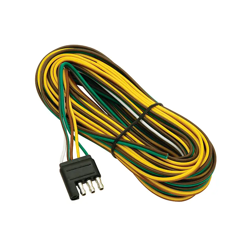 Wesbar Wiring Connector, 4-Way Flat Trailer End, 35 ft. Length Wire