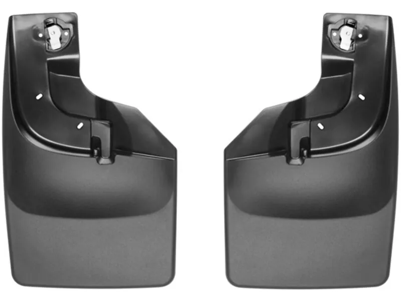 2017-2026 Ford F250 & F350 WeatherTech Digital Fit No-Drill Front Mud Flaps (WITH OE FENDER FLARES) | 110066