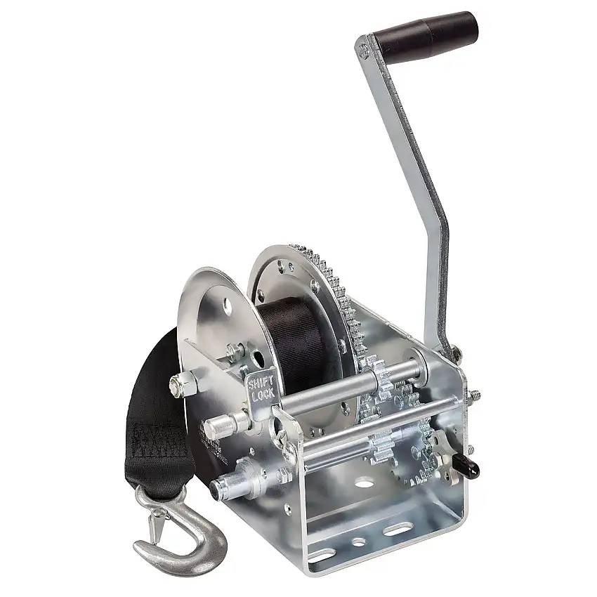 Fulton Trailer Winch, Two-Speed, 2,600 lbs. Capacity, 20 ft. Strap FL142415
