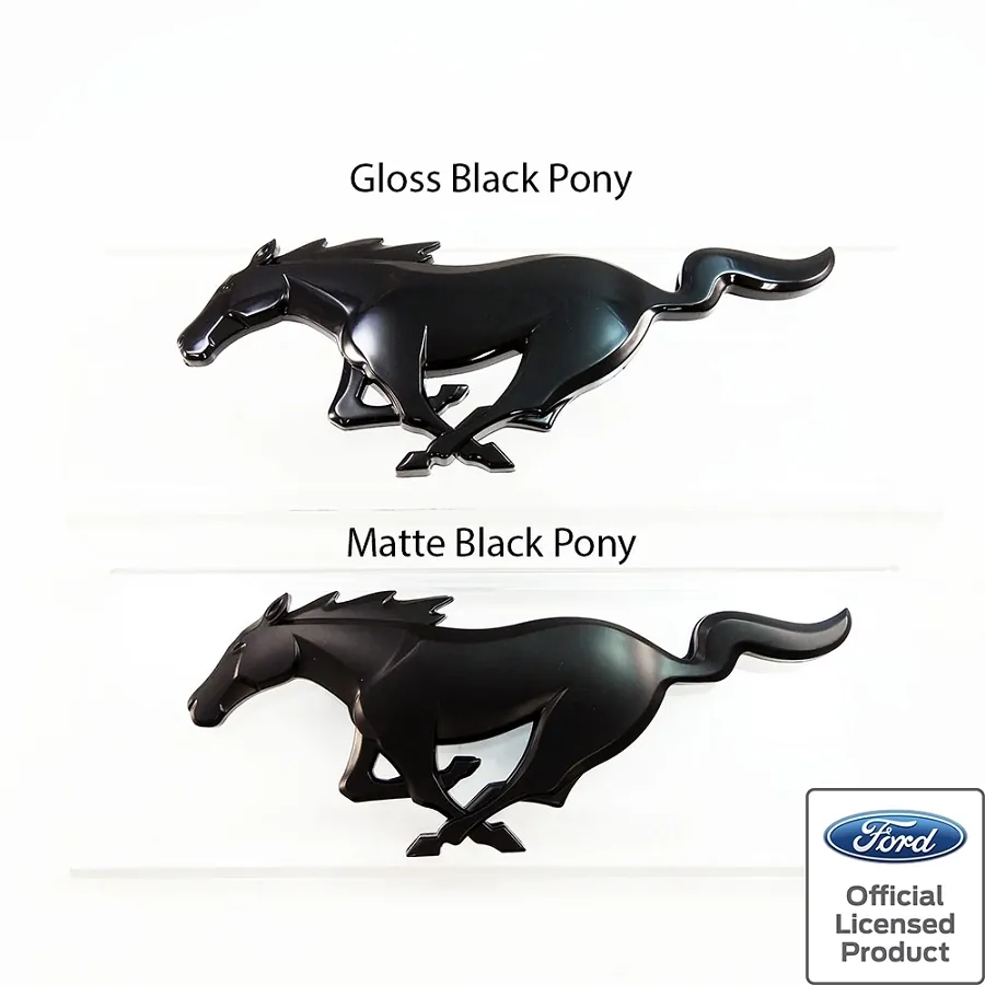2015-2020 Ford Mustang UPR Products Front Pony Emblem (Gloss or Matte Black) | FL-EM0005RHF