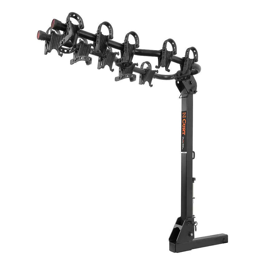 CURT 18065 Premium Trailer Hitch Bike Rack Mount, Fits 2-Inch Receiver, 5 Bicycles