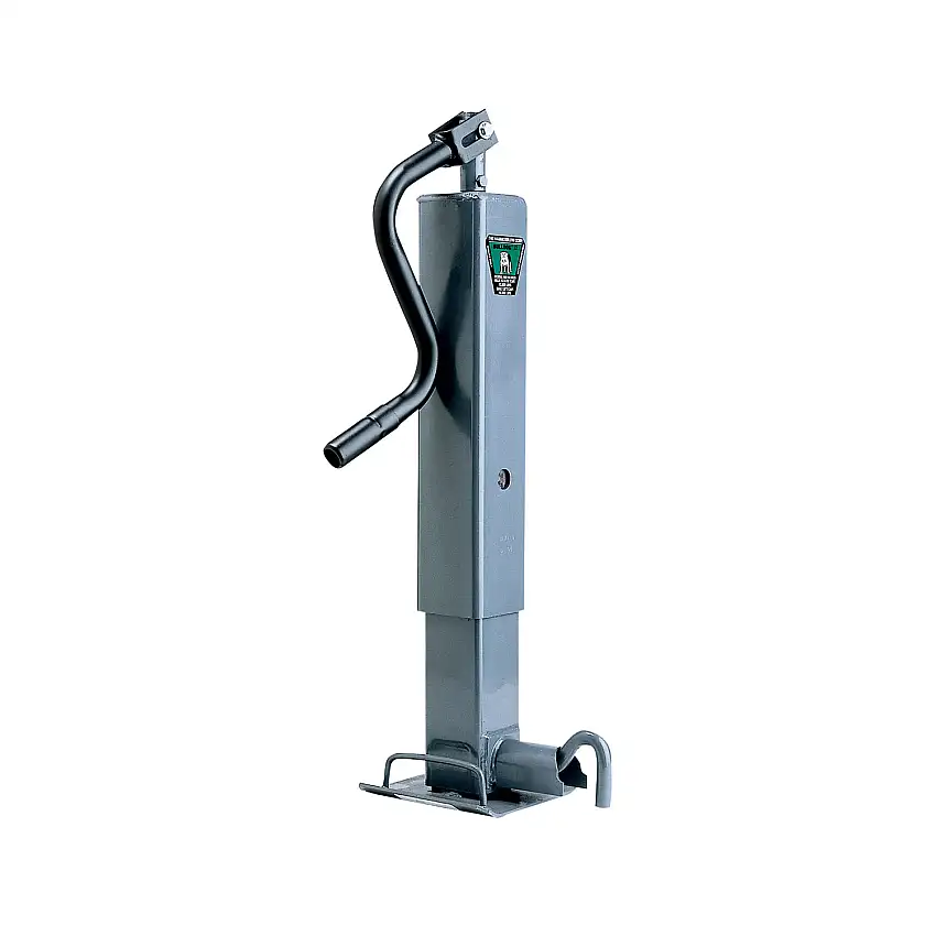Bulldog HD Square Trailer Jack, 12,000 lbs. Support Capacity, Top Wind, 12-1/2 in. Travel