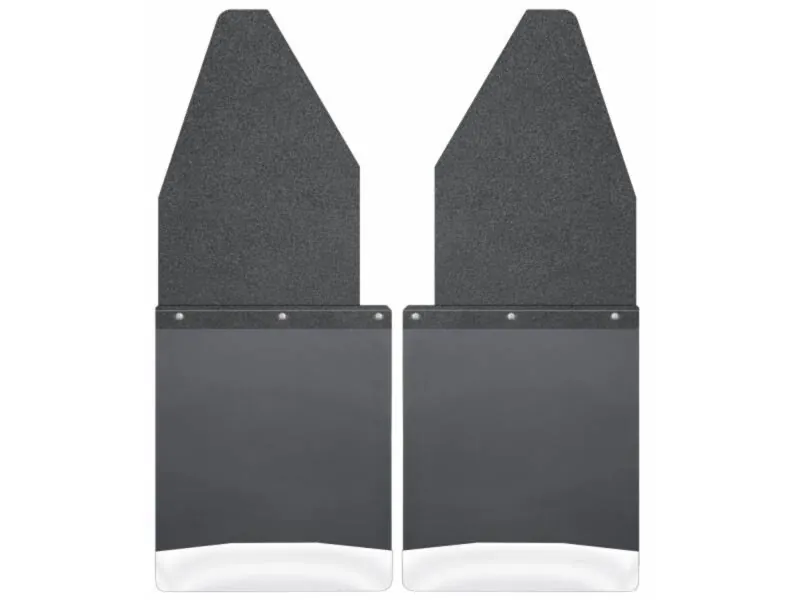 1980-2026 Ford F150 / Ford F250 & F350 Husky Kick Back Front Mud Flaps (12 inch Stainless Steel) | 17099