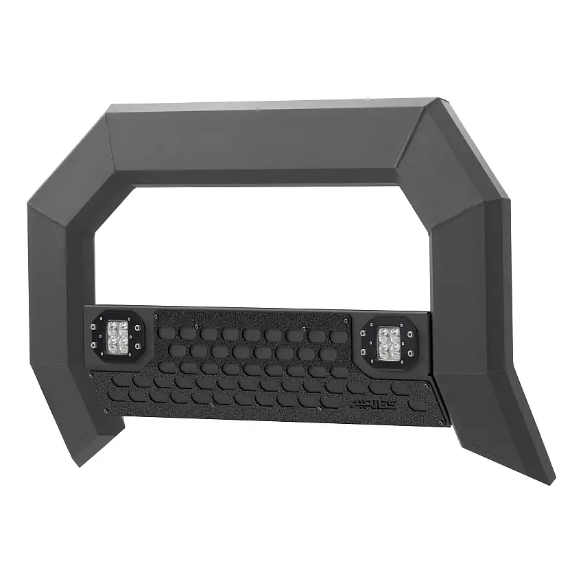 ARIES AdvantEDGE 5-1/2" Black Aluminum Bull Bar with Lights, Select Ford F-150 Brush Guard