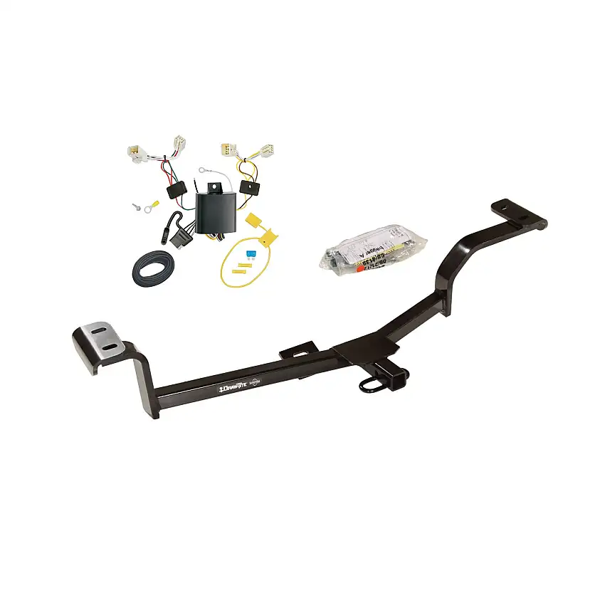 2013-2017 Hyundai Accent Hatchback Draw-tite Class 1 Trailer Hitch, 1-1/4 Inch Square Receiver Bundle w/ Plug-n-Play T-One Wiring Harness