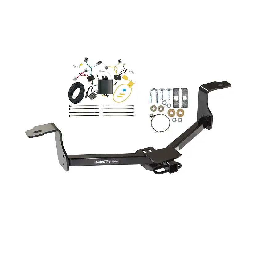 2016-2017 Honda Accord Coupe Draw-tite Class 1 Trailer Hitch, 1-1/4 Inch Square Receiver Bundle w/ Plug-n-Play T-One Wiring Harness