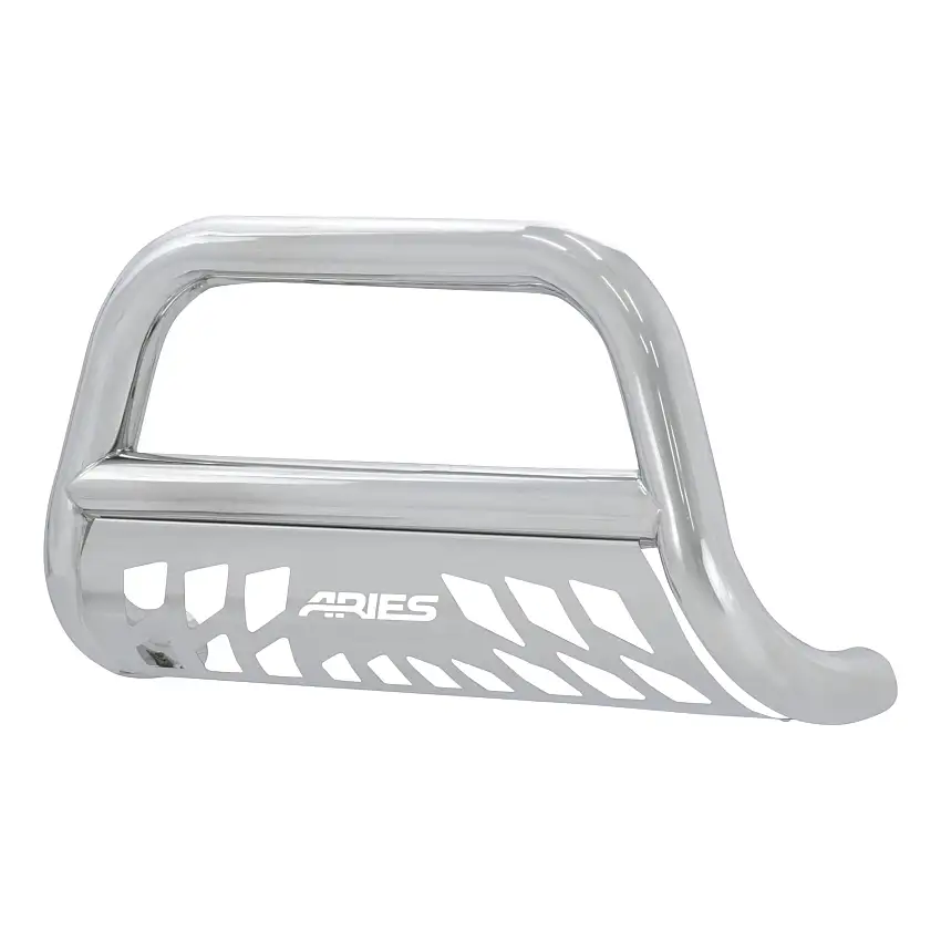 ARIES 3" Polished Stainless Bull Bar, Select Toyota Tacoma Brush Guard
