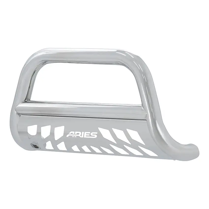 ARIES 3" Polished Stainless Bull Bar, Select Ram 1500 Brush Guard
