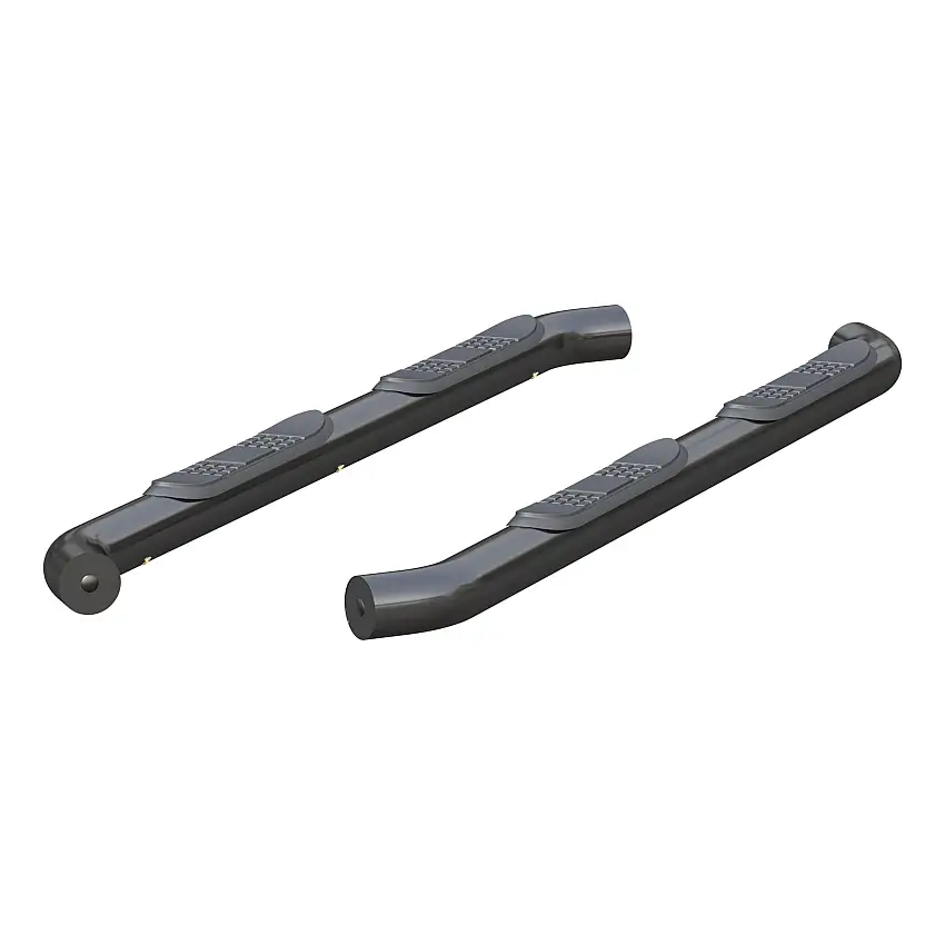 ARIES 3" Round Black Steel Side Bars, Select Jeep Wrangler JL Unlimited Step Nerf Bar Kit