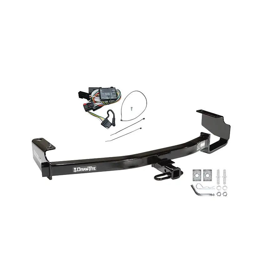 1996-2000 Chrysler Town & Country Draw-tite Class 2 Trailer Hitch, 1-1/4 Inch Square Receiver Bundle w/ Plug-n-Play T-One Wiring Harness