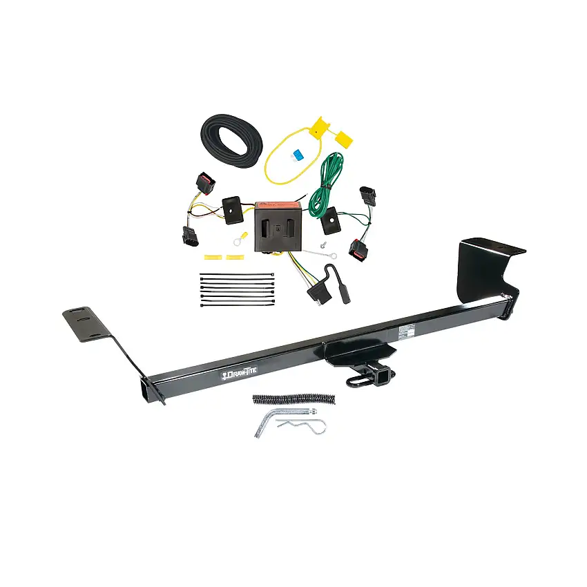 2008-2010 Chrysler Town & Country Draw-tite Class 2 Trailer Hitch, 1-1/4 Inch Square Receiver Bundle w/ Plug-n-Play T-One Wiring Harness