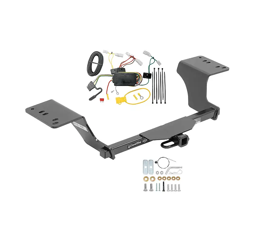 2012-2017 Toyota Camry Except Hybrid Draw-tite Class 2 Trailer Hitch, 1-1/4 Inch Square Receiver Bundle w/ Plug-n-Play T-One Wiring Harness
