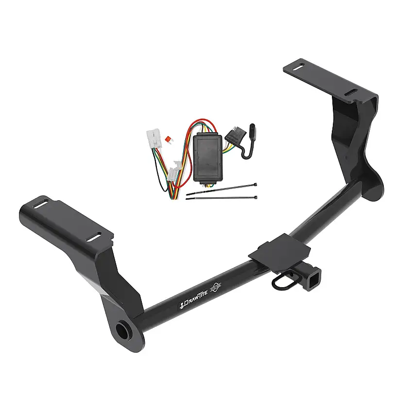 2016-2023 Subaru Crosstrek Except Hybrid Draw-tite Class 2 Trailer Hitch, 1-1/4 Inch Square Receiver Bundle w/ Plug-n-Play T-One Wiring Harness