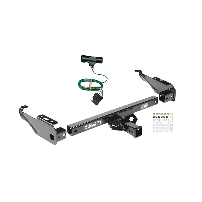 1975-1978 GMC C15 Draw-tite Class 4 Multi-Fit Trailer Hitch, 2 Inch Square Receiver Bundle w/ Plug-n-Play T-One Wiring Harness