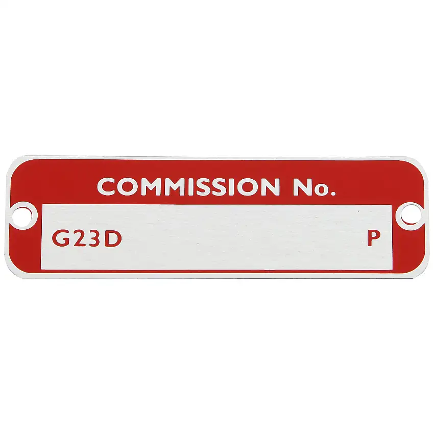 COMMISSION NUMBER PLATE 408-333