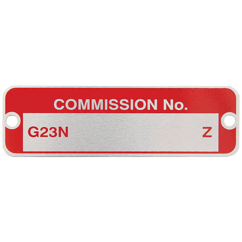COMMISSION NUMBER PLATE 408-335