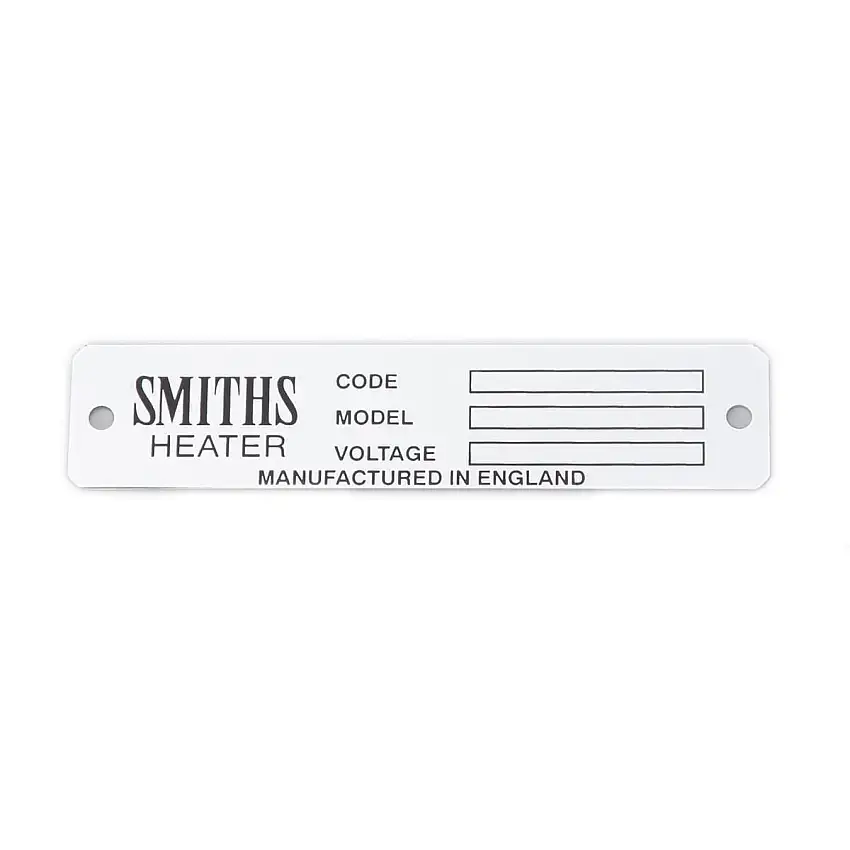 NAME PLATE, Smith’s