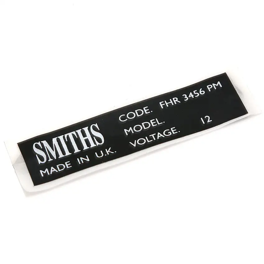 HEATER NUMBER STICKER, as fitted