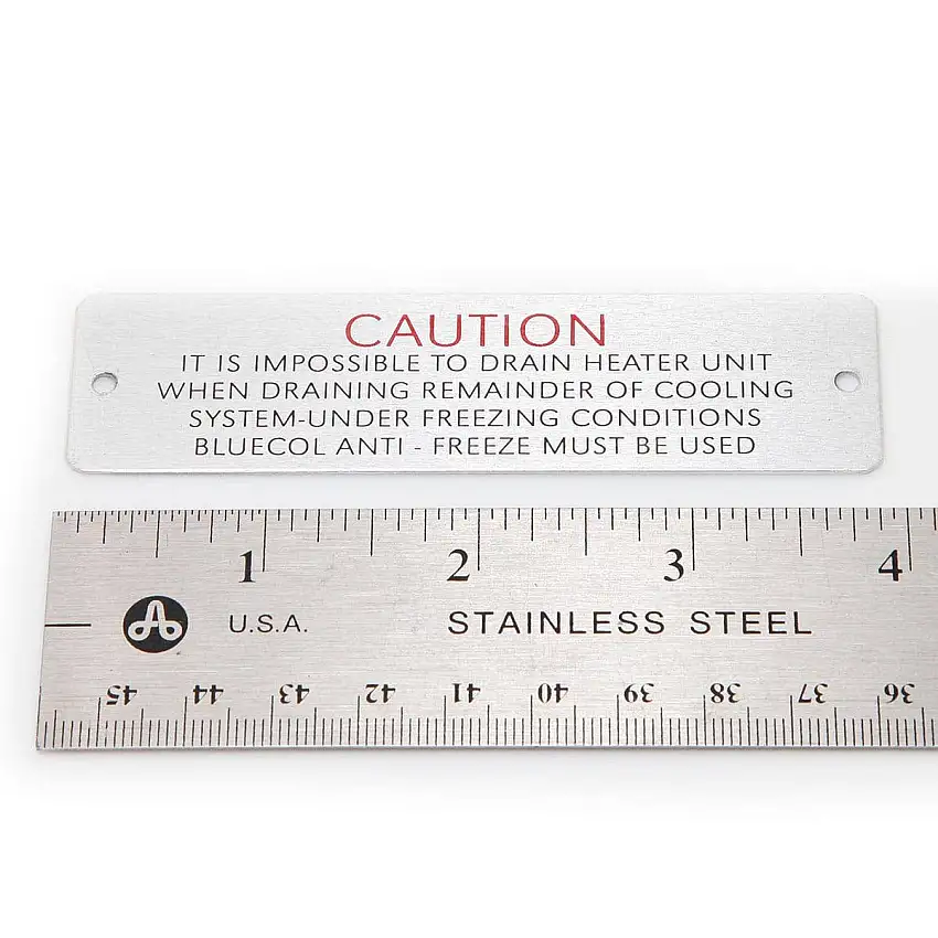 PLATE, 'Caution'