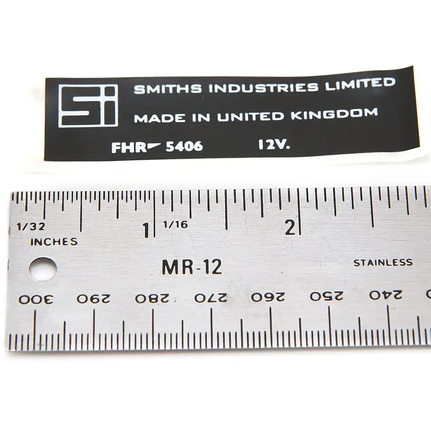 HEATER NUMBER STICKER