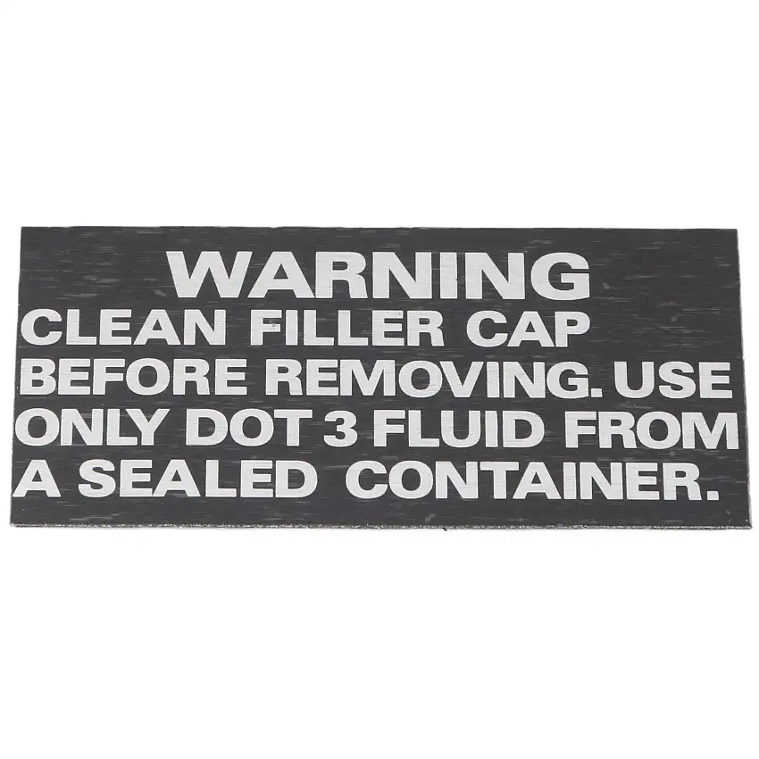 BRAKE SERVO LABEL