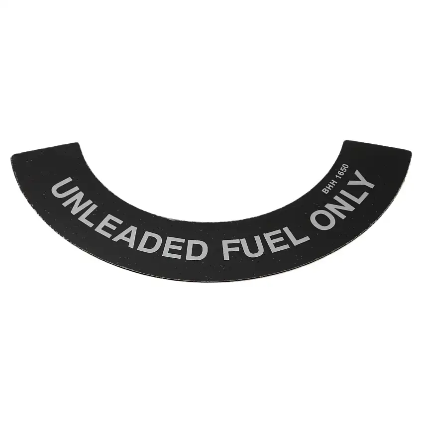 UNLEADED FUEL STICKER