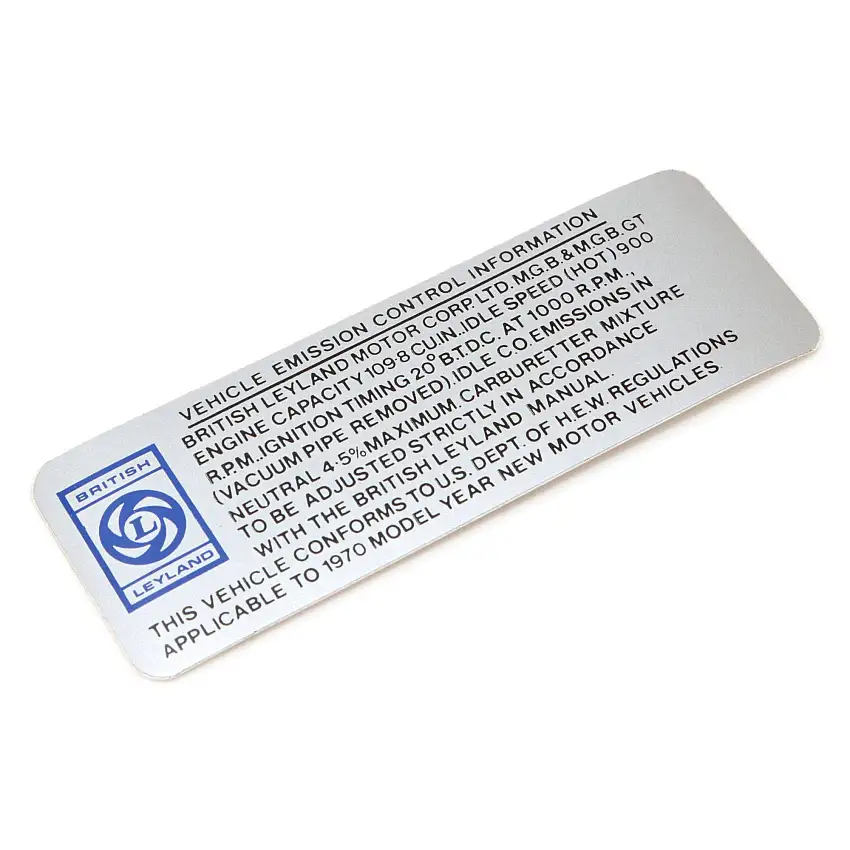 BL INSTRUCTION STICKER