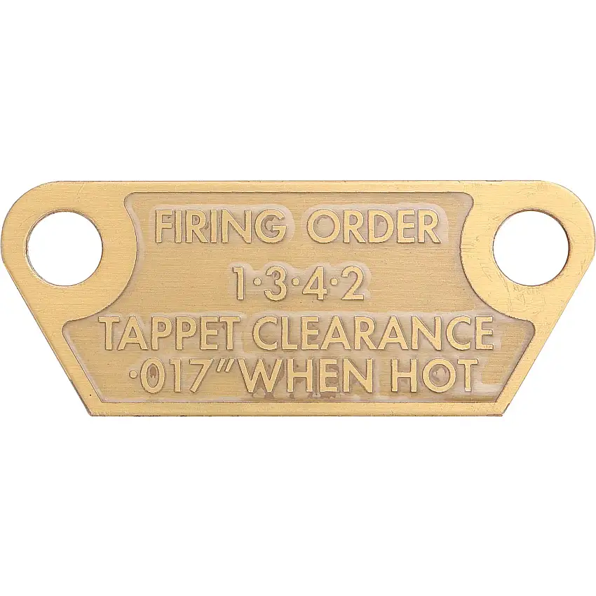 INFORMATION PLATE, intake manifold1600 & MKII