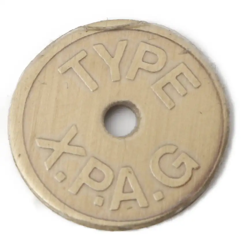 BRASS BUTTON, I.D. tag
