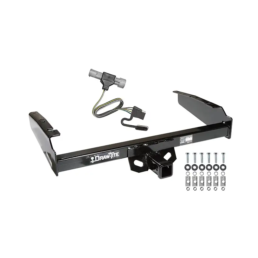 1994-1996 Ford F-350 Draw-tite Class 4 Trailer Hitch, 2 Inch Square Receiver Bundle w/ Plug-n-Play T-One Wiring Harness 41004