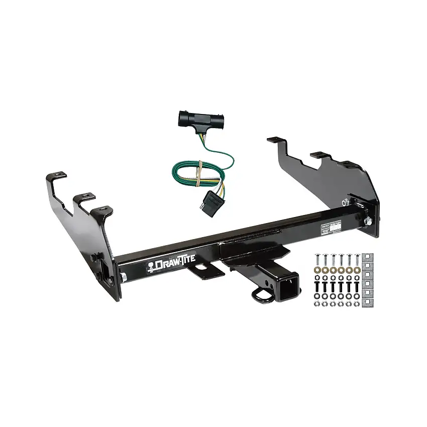 1973-1984 Chevrolet K20 w/Deep Drop Bumper Draw-tite Class 3 Trailer Hitch, 2 Inch Square Receiver Bundle w/ Plug-n-Play T-One Wiring Harness