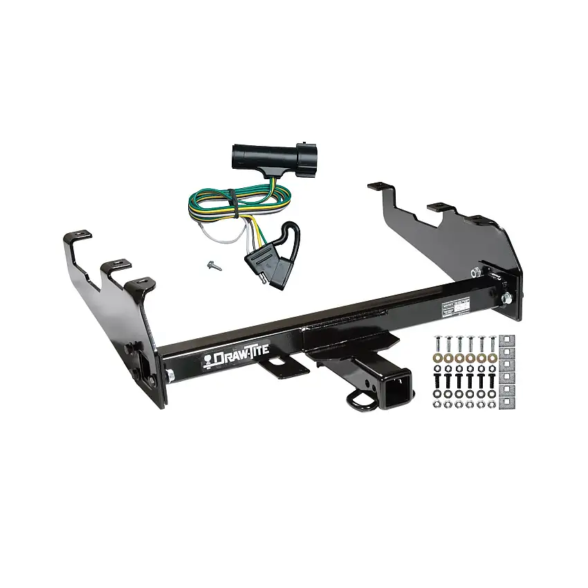1980-1983 Ford F-100 w/Deep Drop Bumper, Except w/Custom Fascia Draw-tite Class 3 Trailer Hitch, 2 Inch Square Receiver Bundle w/ Plug-n-Play T-One Wiring Harness