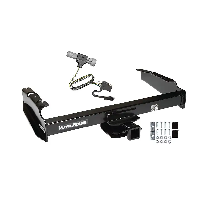 1987-1993 Ford F-150 Draw-tite Class 4 Trailer Hitch, 2 Inch Square Receiver Bundle w/ Plug-n-Play T-One Wiring Harness 41904
