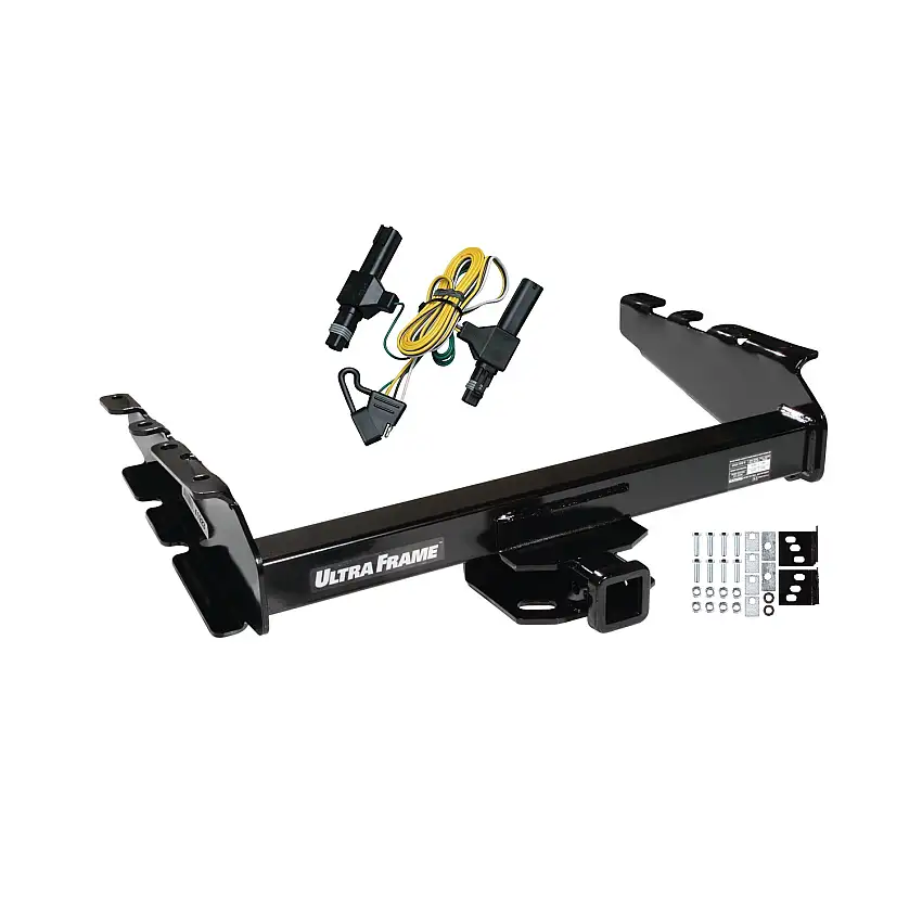 1994-1994 Dodge Ram 2500 Draw-tite Class 5 Trailer Hitch, 2 Inch Square Receiver Bundle w/ Plug-n-Play T-One Wiring Harness