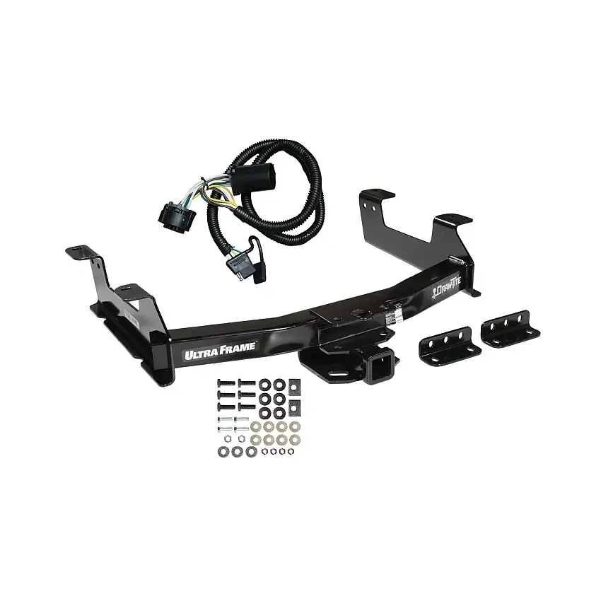2011-2014 GMC Sierra 2500 HD Draw-tite Class 5 Trailer Hitch, 2 Inch Square Receiver Bundle w/ Plug-n-Play T-One Wiring Harness