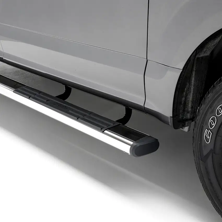 ARIES 4444034 6 x 75-Inch Oval Polished Stainless Steel Nerf Bars, Select Nissan Titan
