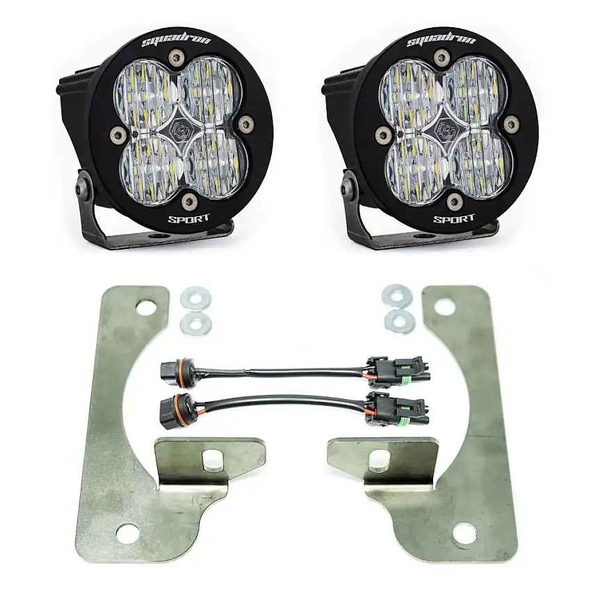 Baja Designs Squadron-R Sport Fog Pocket Light Kit 20-23 Wrangler JL / 20-24 Gladiator