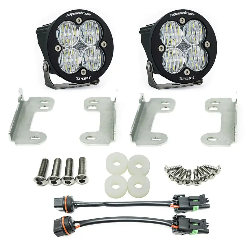 Baja Designs Squadron-R Sport Fog Pocket Light Kit 18-23 Wrangler JL / 20-24 Gladiator JT