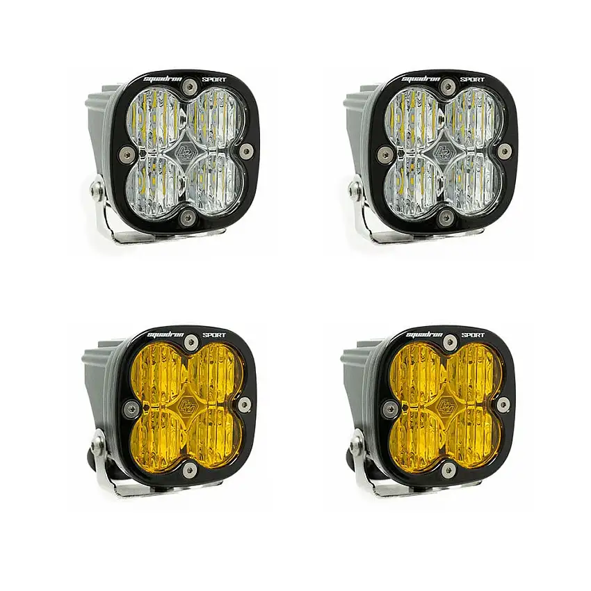 Baja Designs Squadron Sport Fog Pocket Light Kit / 19-24 Mercedes / Sprinter 2500 / 3500