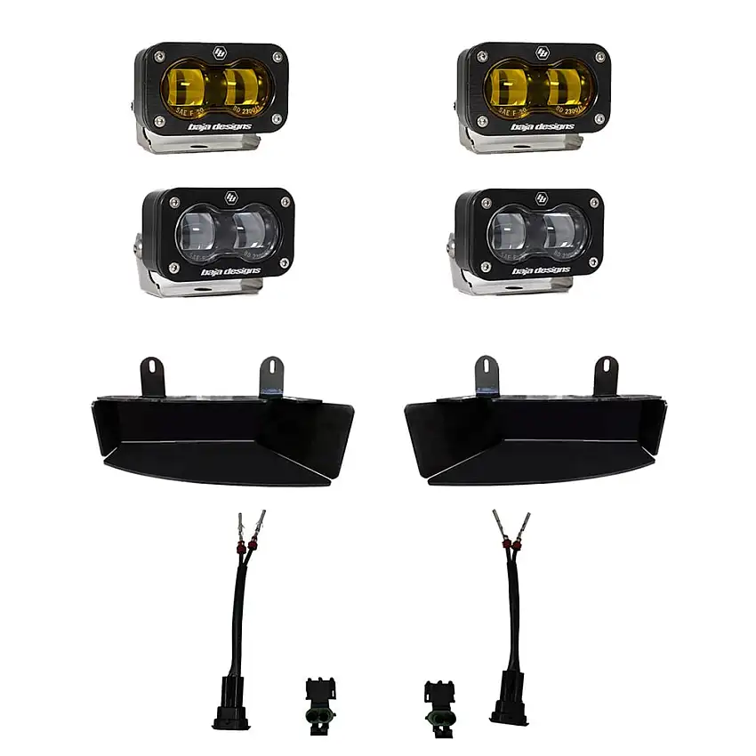 S2 SAE Fog Pocket Light Kit | Clear Amber| 19-22 RAM 2500/3500