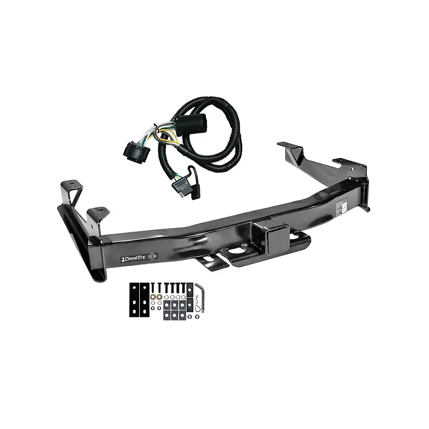 2007-2010 GMC Sierra 2500 HD Draw-tite Titan Class 5 Trailer Hitch, 2-1/2 Inch Square Receiver Bundle w/ Plug-n-Play T-One Wiring Harness