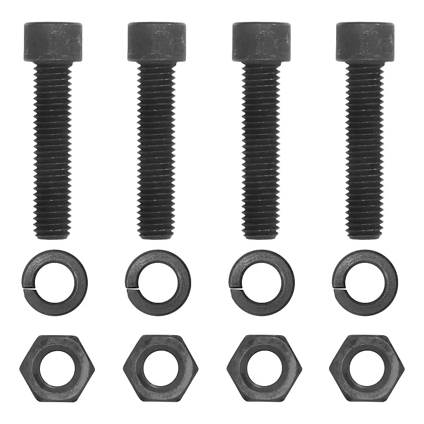 CURT Pintle Mount Hardware Kit (1/2", Grade 8, Black) Trailer Hitch Pintle Hook Mount