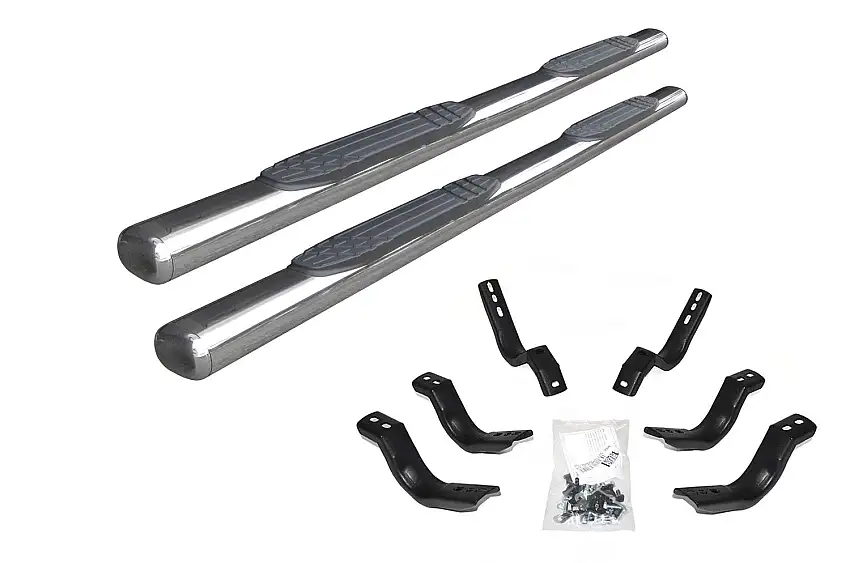 Go Rhino 104443280PS 4" 1000 Series Side Steps with Mounting Bracket Kit
