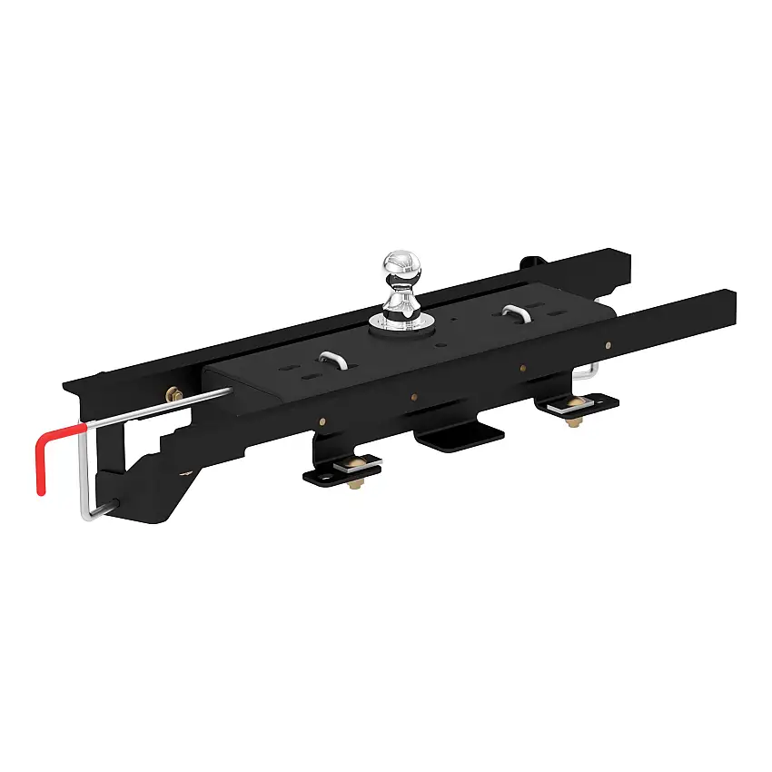 CURT 60731 Double Lock Gooseneck Hitch, 2-5/16-Inch Flip-Over Ball 30K, Fits Select Ram 1500 with Air Suspension