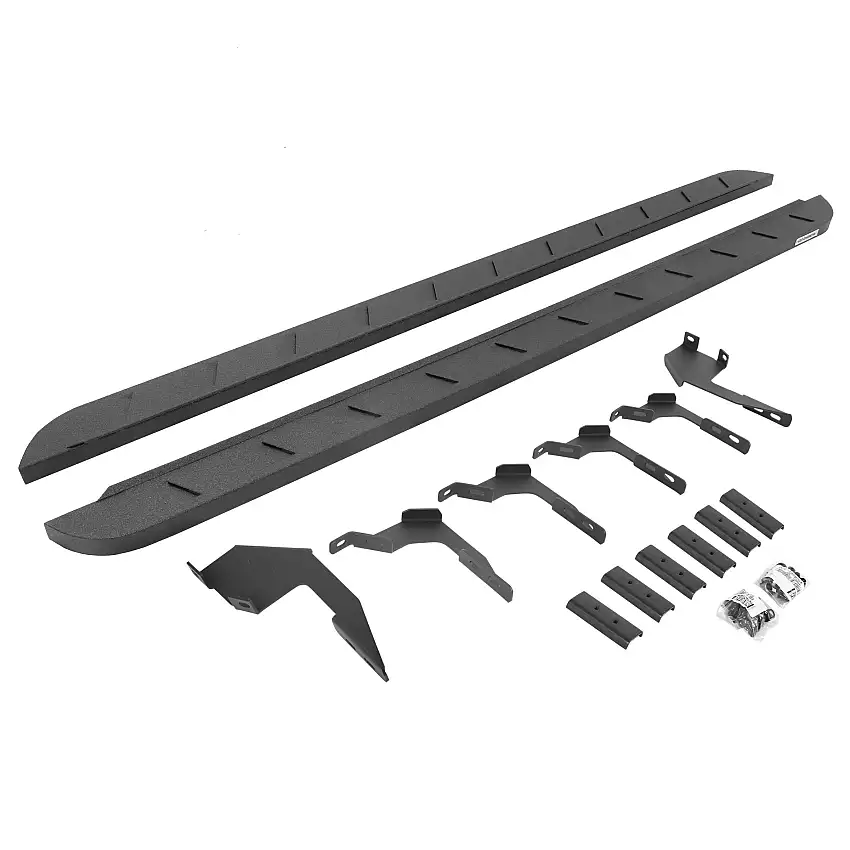 Go Rhino 63036880ST RB10 Slim Line Running Boards with Mounting Brackets Kit