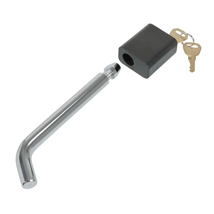 Draw-tite Trailer Hitch Lock, Fits 2 in. & 2-1/2 in. Receivers, 5/8 in. Pin Diameter, Bent Pin