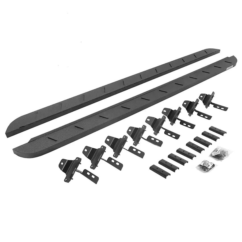 Go Rhino 63451687ST RB10 Slim Line Running Boards with Mounting Brackets Kit
