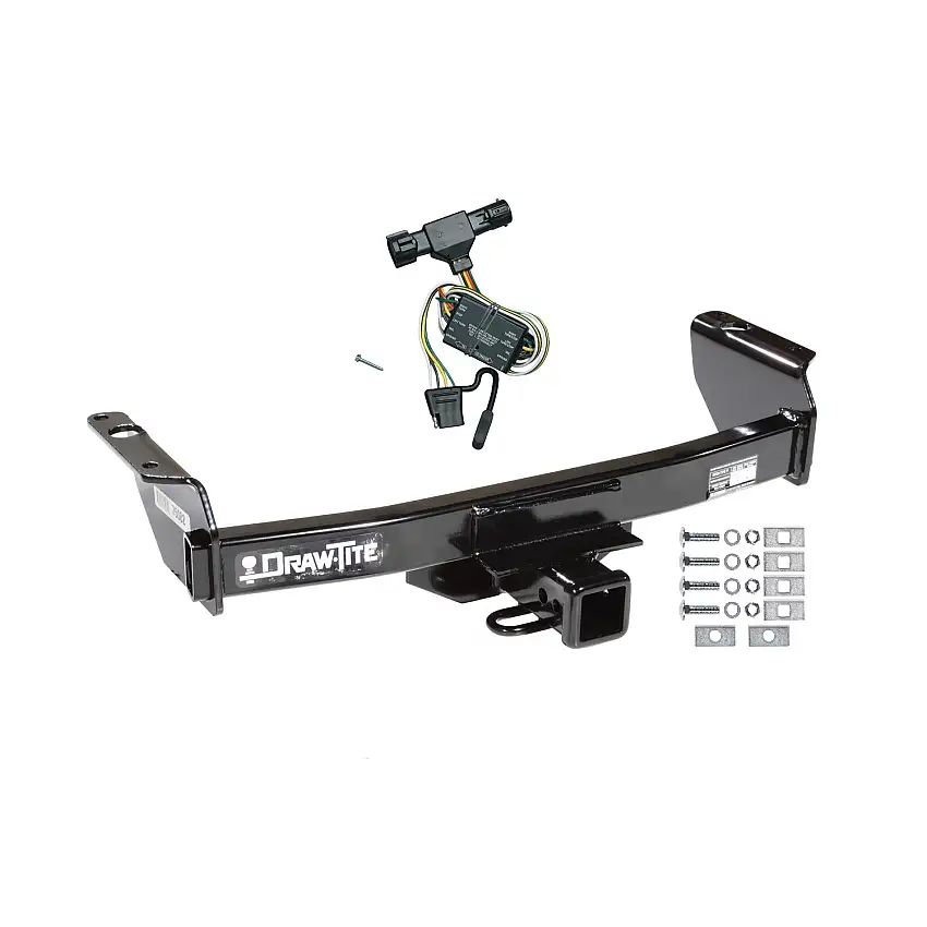 1998-2001 Mazda B4000 Draw-tite Class 3 Trailer Hitch, 2 Inch Square Receiver Bundle w/ Plug-n-Play T-One Wiring Harness