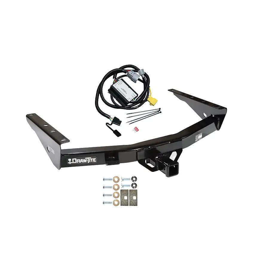 2001-2002 Toyota Tundra Draw-tite Class 3 Trailer Hitch, 2 Inch Square Receiver Bundle w/ Plug-n-Play T-One Wiring Harness